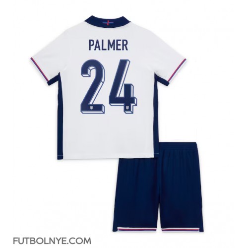 Camiseta Inglaterra Cole Palmer #24 Primera Equipación para niños Eurocopa 2024 manga corta (+ pantalones cortos)